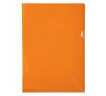Etui carton de 100 pochettes coin PVC lisse haute résistance 13/100e - A4 - Orange