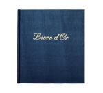 Livre d'or Balacron avec titre 140 pages blanches - 21x19 cm vertical - Couleurs assorties