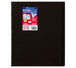 Cahier reliure intégrale enveloppante Koverbook A4+ 160 pages grands carreaux détachables perforé 4 trous couverture polypropylène transparent - Assortis