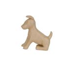 Braunes Pappmaché, Hund 35 cm - Kraft