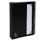Multipart file Ordonator with expandable spine and stiff cover, 32 numerical tabs 1 to 32 - Black