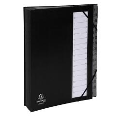 Trieur rigide Ordonator numerique dos extensible 32 compartiments 1 à 32 - Noir