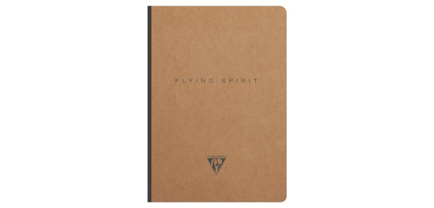 Flying Spirit carnet brochure cousue A5 192 pages ligné motifs assortis papier ivoire 90g - Kraft