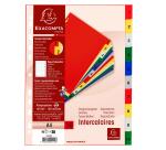 Intercalaires imprimés numériques polypropylène 12/100e - 10 positions - A4