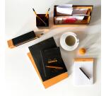 Bloc agrafé Rhodia N°18 21x29,7 cm 80 feuillets ligné avec marge 80g - Noir