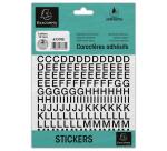Exacompta, Packung mit selbstklebenden, schwarzen Buchstaben A-Z 10 mm - Schwarz