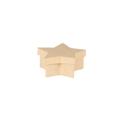 Mini boite étoile 7x7x3 cm - Kraft