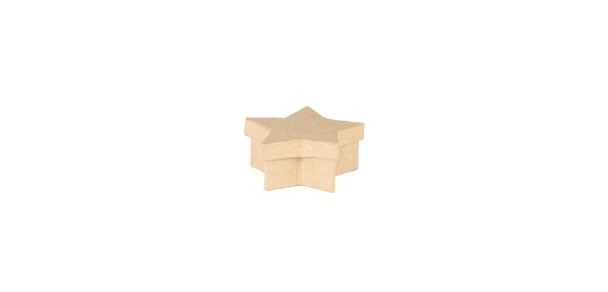 Mini boite étoile 7x7x3 cm - Kraft