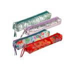 Céleste CUIR Trousse SLIM 19,5x2,5x4 cm Multicolores