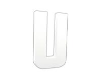 Lettre U 20,5cm - Blanc