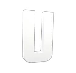 Letter 20,5cm, U. - Wit