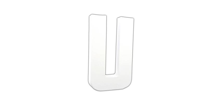 Lettre U 20,5cm - Blanc