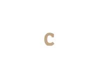 Lettre C kraft 20cm - Kraft