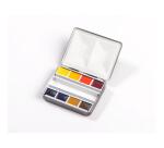 Aquarellfarben, Zierkasten mit 8 halben Näpfchen