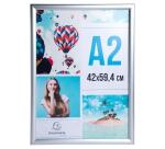 Cadre mural aluminium A2 Office alu - Cristal