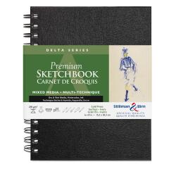 Delta Series, Skizzenbuch mit Spiralbindung, 25 Blatt 15,2x20,3cm 270g - Elfenbein