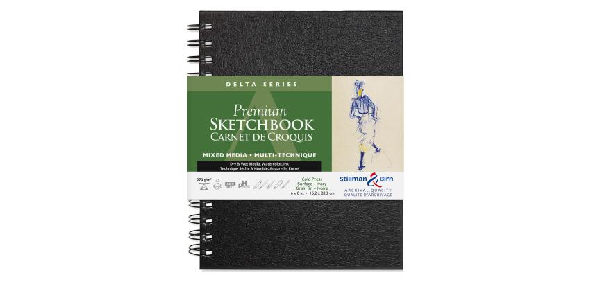 Delta Series carnet spiralé 25F 15,2x20,3cm 270g - Ivoire