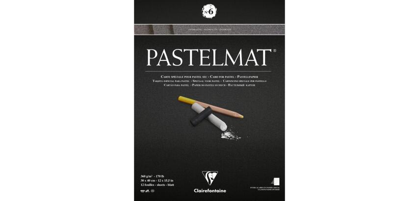 Pastelmat bloc collé 12F 30x40cm 360g