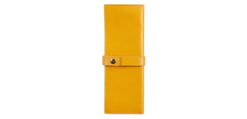 Trousse du collectionneur en cuir pour stylos, petit modèle - Ambre