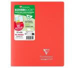 Cahier piqué Koverbook 17x22 cm 96 pages petits carreaux couverture polypropylène 100% recyclé