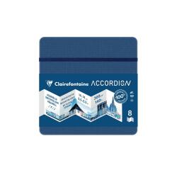 Accordionboek accordeonboekje 9F 14x14cm 300g - Blauw