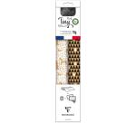 Pack 2TR+bolduc,5x0,35m,kraft,noir/blanc - Noir & Blanc
