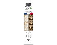 Pack 2TR+bolduc,5x0,35m,kraft,noir/blanc - Noir & Blanc