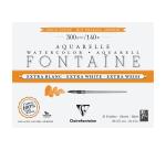 Clairefontaine Fontaine Watercolour Block - 15 x 20cm - 15 Sheets - 300gsm - Hot Pressed
