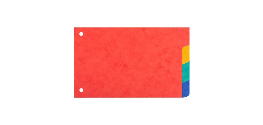 Divider 10x15cm pressboard 225g 4tabs - Assorted colours