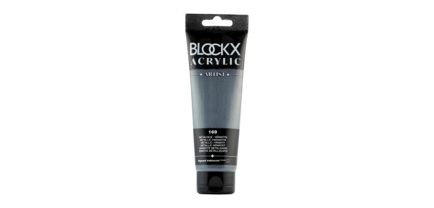Feine Acrylfarbe, Acrylic Artist, Tube 120ml - Metallic-Hämatit