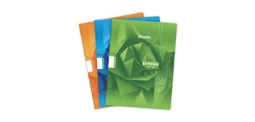 Cahier Dessin scolaire piqué 7000 24x32 cm 32 pages uni 120g - Assortis