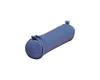 Leather Pencil Case Age Bag Small Round 18.5xØ4 cm - Blue
