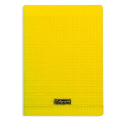 Cahier piqué 8000 POLYPRO A4 140 pages grands carreaux 90 g - Jaune