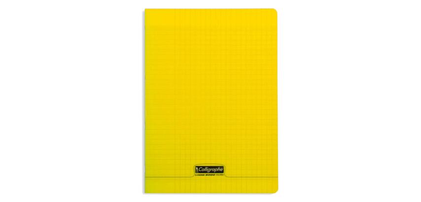 Cahier piqué 8000 POLYPRO A4 140 pages grands carreaux 90 g - Jaune