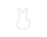 Symbole lapin 12cm - Blanc