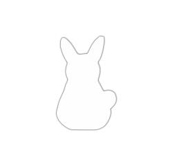 Symbole lapin 12cm - Blanc