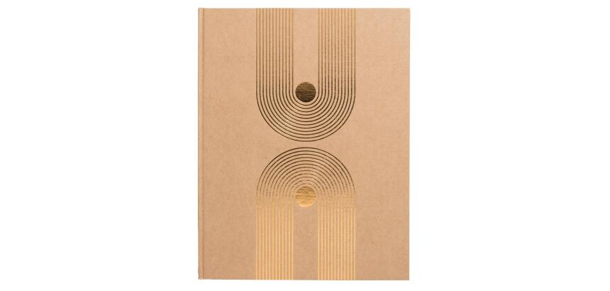 Gästebuch 50 Blatt blanko, Goldschnitt, 27x22 cm, Graphik
