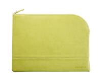 Rhodiarama pochette zippée en simili cuir - taille L (21x28 cm) - Anis