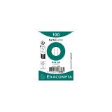 Paquet 100 fiches sous film - bristol ligné non perforé 55x74mm - Blanc