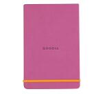 Rhodiarama Webnotepad rembordé rigide A5 192 pages ligné microperforé papier ivoire 90g fermeture élastique - Lilas