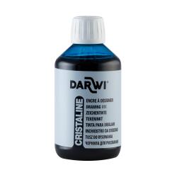 DARWI Flacon de 250 ml d'Encre à Dessiner - Bleu clair