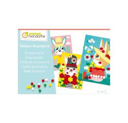 Boîte créative, Tableaux de pompons - Multicolore