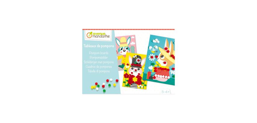 Boîte créative, Tableaux de pompons - Multicolore