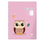 Cahier de poésie piqué Clairenfantine 24x32cm 48p grands carreaux + uni Couleur aléatoire - Assortis