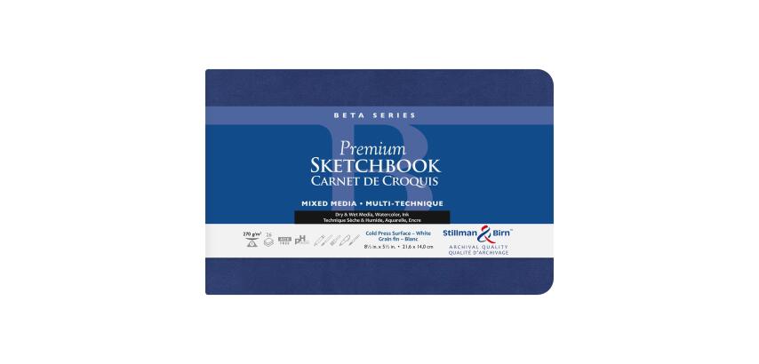 Beta Series carnet souple 26F 14x21,6cm 270g - Blanc