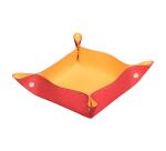 Rhodiarama vide-poche réversible simili cuir italien 12x12x4,5 cm - Corail
