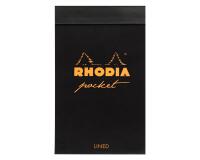 Bloc pocket BLACK 7,5 x 12cm ligné 80 g 40 feuilles - Noir