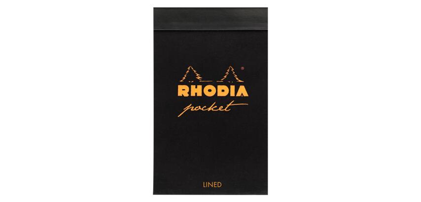 Bloc pocket BLACK 7,5 x 12cm ligné 80 g 40 feuilles - Noir