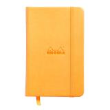 Webnotebook 9x14 cm 192 pages uni papier ivoire 90g fermeture élastique - Orange