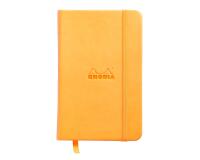 Webnotebook 9x14 cm 192 pages uni papier ivoire 90g fermeture élastique - Orange